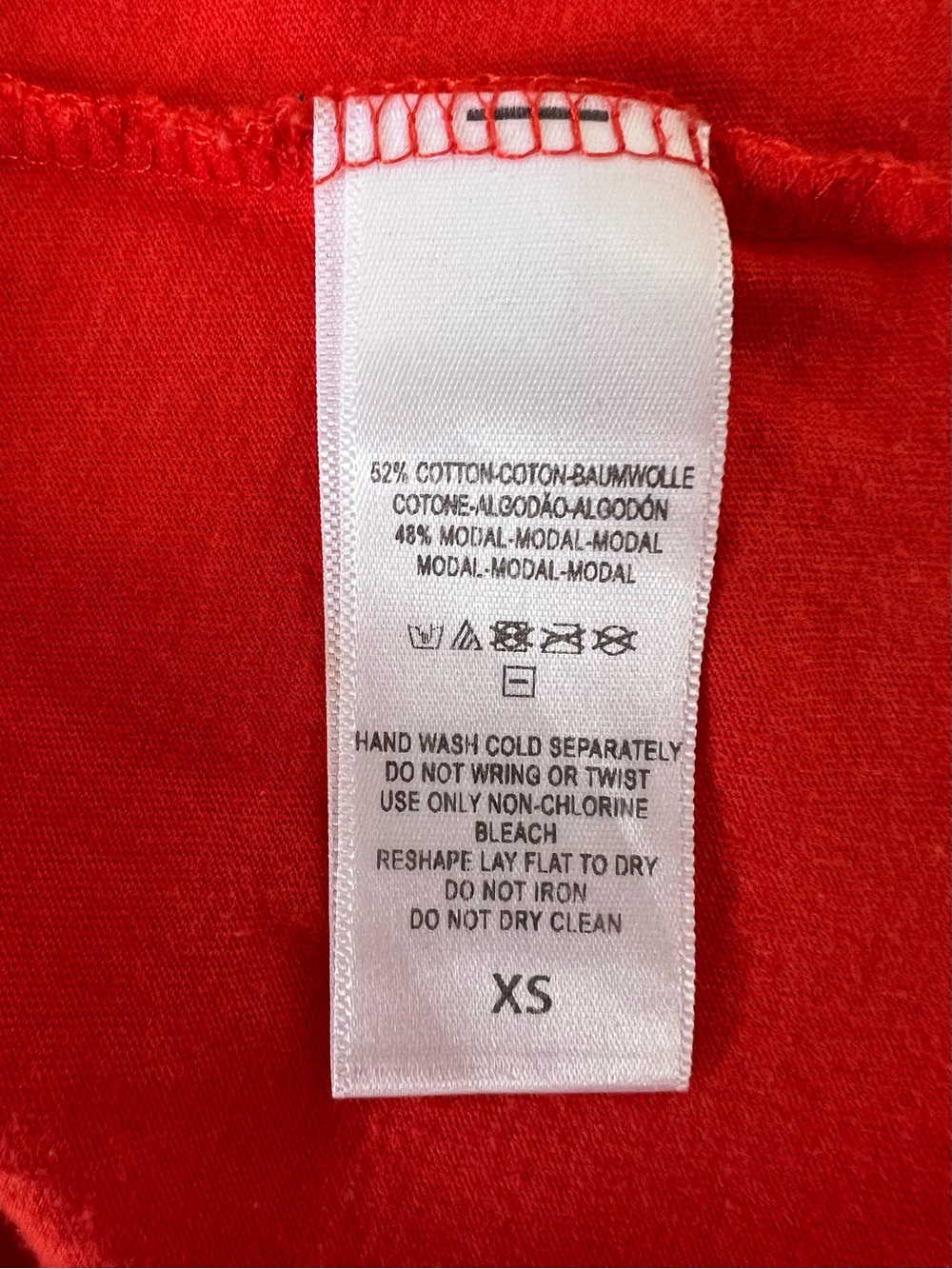 Free People Beach Minimalist Red Midi Dress XS Cotton‎ Modal Casual Resortwear - Picture 7 of 7